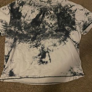 black and white tie dye oversized t shirt